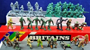 Various Vintage 1:32 HERALD BRITAINS AIRFIX HILLCO ARMY SOLDIERS +Other Military - Picture 1 of 103