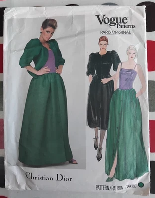 Vintage Vogue Christian Dior Paris Original Pattern 2834 Size 12 Jacket & Dress - Image 1 of 4