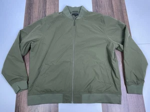Banana Republic Mens Size 2XL Green Bomber Jacket Coat Lined With Pockets - Picture 1 of 10