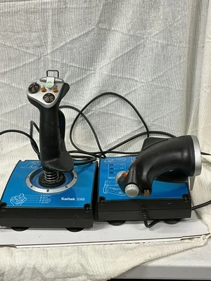 Saitek X45 Digital Joystick & Throttle Untested  - Image 1 of 4