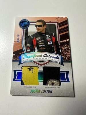 2011 Press Pass Fanfare Magnificent Materials Jason Leffler Dual Relic /10 Glove - Image 1 of 2