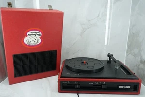 WElt Funk Disconovo Kofferplattenspieler Schalplattenspieler DDR tragbar rot - Bild 1 von 13