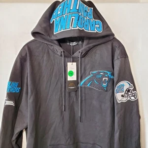 Carolina Panthers Hoodie Mens 2XL Black NFL Football Pullover Embroidered Patch - Picture 1 of 11