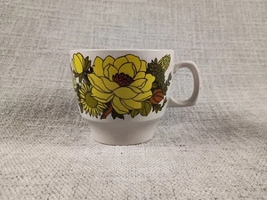Vintage Grindley Mayflower Kaffee Tee Tasse Floral Blumen England - Bild 1 von 8