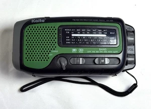 Used Kaito KA350 Solar Crank AM FM Shortwave Weather Radio with Alert Green - Picture 1 of 6