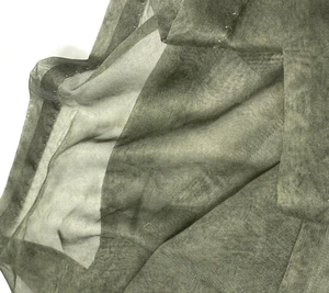 JC Penney Wide Window Scarf Drape Curtain 90s Luxury Sheer Green - Picture 1 of 4