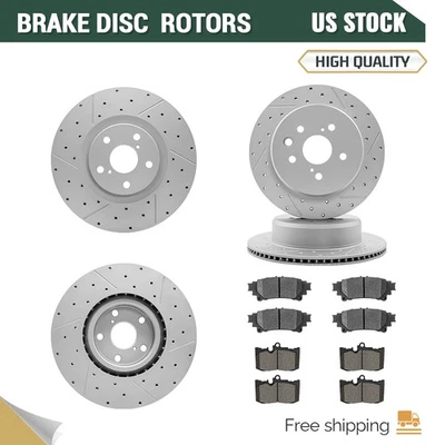 Rotores de freno delanteros traseros pastillas de cerámica para Lexus GS200T GS350 GS450H IS300RC300 Foto 1 de 4