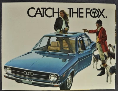 Carpeta folleto de ventas Audi Fox 1974 sedán excelente original 74 Foto 1 de 3