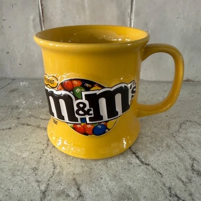M & M 3D Coffee Mug Peanut Yellow Vintage 2005 Ceramic Yellow Mars, Inc RARE Yr. - Image 1 of 4