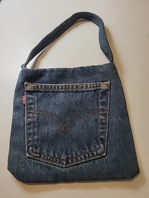 古着Upcycled牛仔迷你手提包 — 第 1/4 张图片