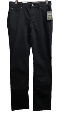全新带标签 Ralph Lauren LRL 牛仔裤女式 2/30 码黑色现代直曲线 89.50 美元 — 第 1/4 张图片
