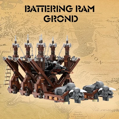 REP NEW THE LORD OF THE RINGS Battering Ram GROND Blocks Set A0499 - 1549 PCS - Image 1 of 4
