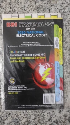 National Electrical Code NEC Color 2020 Fast-Tabs  for Softcover Spiral Handbook - Image 1 of 3