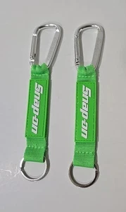2Pcs Snap On Tools Promo Carabiner W/Key Tag Extreme Green W/Ring Snap On LOGO ! - Picture 1 of 5