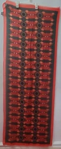 Mur San Francisco By Ayca Art Scarf Red Black EUC RARE - Picture 1 of 11