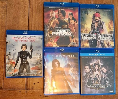 Adventure Blu-ray Bundle – Prince of Persia, Pirates, Resident Evil + More - Image 1 of 4