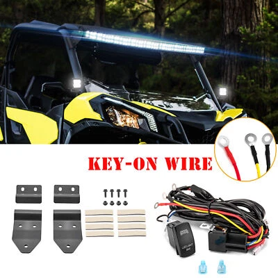 Soporte de barra de luz para techo WEISEN 42" con kit de cable con llave para Can Am Commander 700 1000R Foto 1 de 4