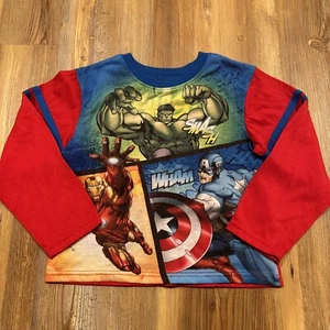 Marvel Spider-Man Boys’ 6/7 Fleece Shirt Flame-Resistant Cozy Blue Red superhero - Picture 1 of 3