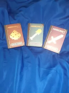 Lot of 3 Minecraft Handbook Mojang Combat Redstone Construction Hardcover - Picture 1 of 13