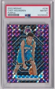 Chet Holmgren 2022-23 Panini Mosiac Purple Prizm Rookie #236 SP /99 PSA 8 - Picture 1 of 2