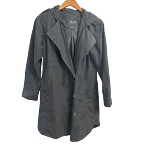 Hilary Radley Collection schwarzer Trenchcoat mit Kapuze elegante Oberbekleidung Gr. 10 Herbst - Bild 1 von 6