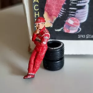 Figura Ferrari M. Schuhmacher Alto Detalle Carreras Dioramics 1:43 Sin BBR Tameo - Imagen 1 de 6