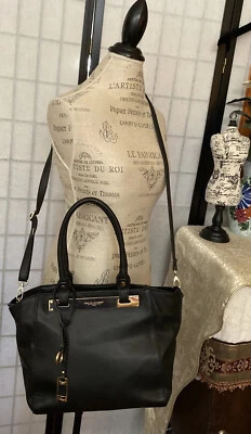 David Jones Paris Women's Blk Crossbody/Shoulder Bag Satchel Purse - Image 1 of 4