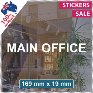 MAIN OFFICE Sticker Decal VINYL LETTERING ANY SIZE! Custom Sign Shop (1003) - Picture 1 of 11