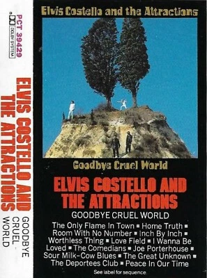 Elvis Costello And The Attractions ‎– Goodbye Cruel World CASSETTE CBS USA ISSUE - Image 1 of 4