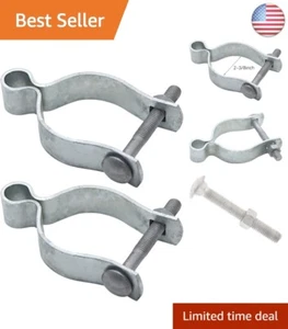 Pressed Steel Chain Link Fence Gate Hinge - Includes Nuts/Bolts for Easy Setup - Picture 1 of 8