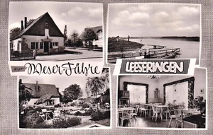 AK Leeseringen bei Nienburg - Gasthaus zur Weser-Fähre - ca 1960 Weser Hannover - Bild 1 von 2