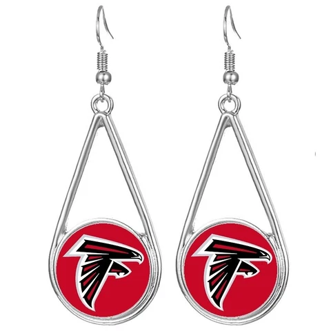 Atlanta Falcons Womens Silver Drop Dangle Earrings w Gift Pkg D29 Cover