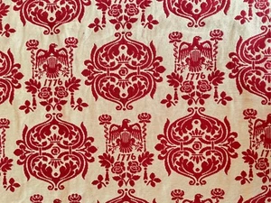 5 Plus Yds Vintage schwerer Jacquard Stoff A260 - Bild 1 von 10