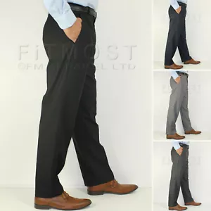 Mens Office Trousers Formal Smart Casual Executive Trousers Business Dress Pants - Picture 1 of 6