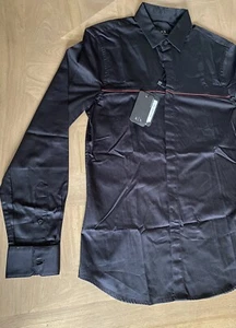 NUEVO CON ETIQUETAS Camisa Deportiva Armani Exchange Para Hombre Manga Larga Delgada Talla S Negra - Imagen 1 de 7