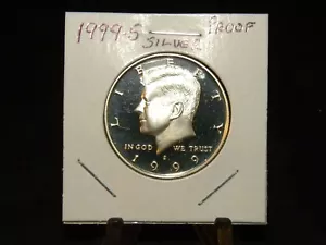 Medio dólar Kennedy 1999 de plata de EE. UU. como nuevo conjunto de prueba de plata - Imagen 1 de 2
