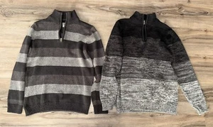 SilverLake Boys Size Large Pullover 1/2 Zip Mock Neck Sweater Set Of 2 - Picture 1 of 11