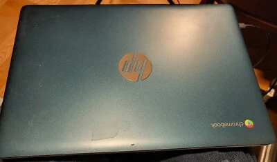 Parts or Repair HP Chromebook 14" 32GB 4GB Chrome White 14A-na0090NR Teal Color - Image 1 of 3