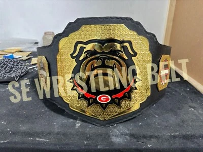 NUEVO Cinturón Bulldog Campeonato Mundial de Lucha Peso Pesado Talla Adulto Réplica Foto 1 de 4