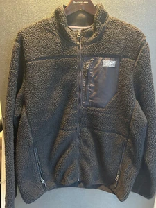 Eddie Bauer Men's Chilali Faux Shearling Fleece Full Zip Jacket Black Size L NWT - Picture 1 of 6