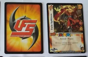 2005 UFS TWIN SPLITTERS CARD UNIVERSAL FIGHTING SYSTEM CCG CARD - Picture 1 of 1