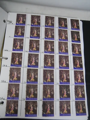 Lote de páginas de sellos postales irlandeses vintage de 35 22 años 80 página 3 Foto 1 de 4