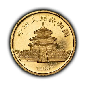 1982 1/10 oz Gold Panda Coin - Attractive Key Date - Tenth-Ounce - SKU-G3567 - Picture 1 of 8