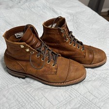 Truman Boot Co. Coach Rambler Men's Size 8D, Leather Boots, Made In USA, White's