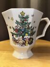 Japan NIKKO CHRISTMASTIME Porcelain China OCTAGON Coffee Cup Tea Christmas Tree