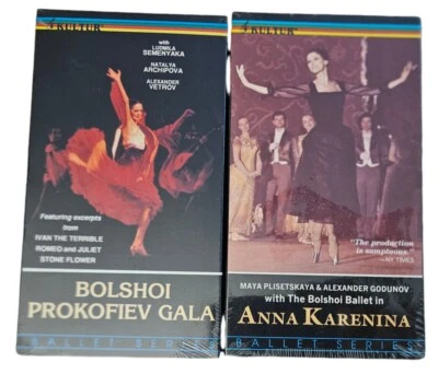 2 New VHS Tapes Anna Karenina & Bolshoi Prokofiev Gala KULTUR Ballet Series  - Image 1 of 4