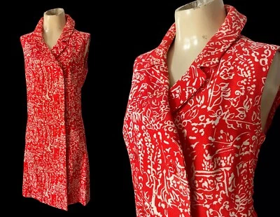 VINTAGE RED & WHITE SHEATH DRESS - Image 1 of 4