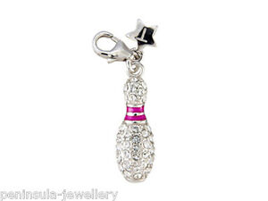 Sterling Silver Crystal Skittle Clip on Tingle Charm  SCH70