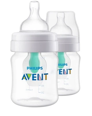 Biberón anticólicos Philips Avent con ventilación AirFree, 4 oz, con flujo 1 Foto 1 de 4