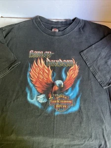 Camiseta Harley Davidson Daytona Beach Eagle 1999 vintage hecha en EE. UU. negra 2XL - Imagen 1 de 9